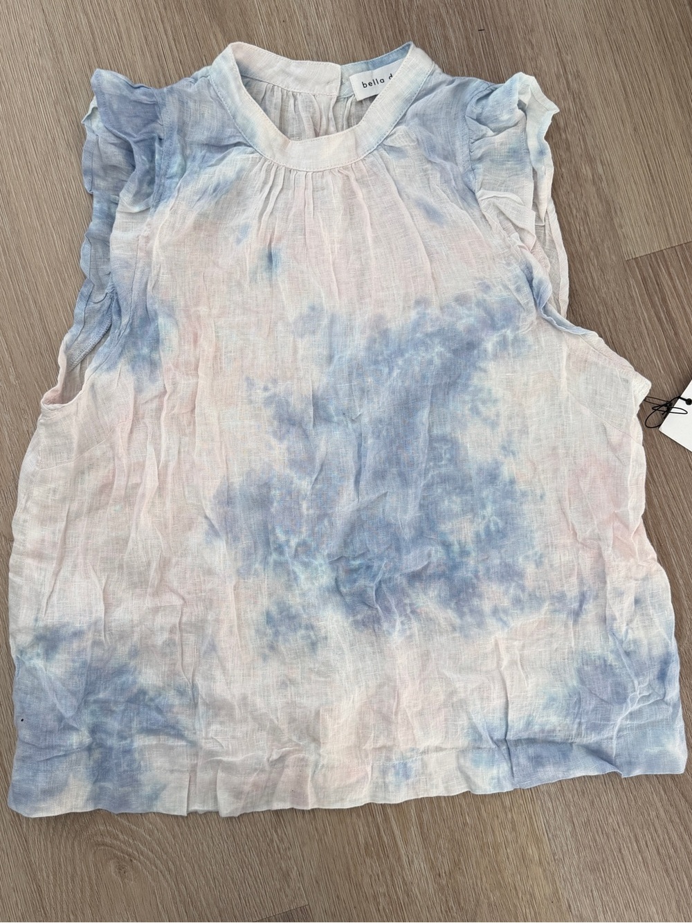 Bella Dahl Pastel Tie-Dye Gauze Top - Blue & Pale Pink